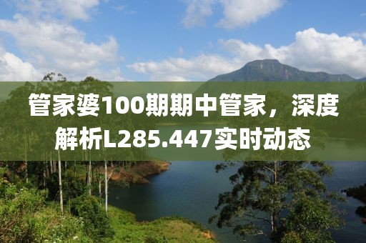 管家婆100期期中管家，深度解析L285.447实时动态
