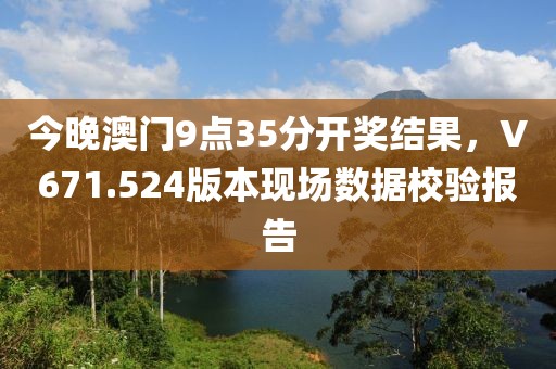 今晚澳门9点35分开奖结果，V671.524版本现场数据校验报告