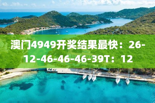 澳门4949开奖结果最快：26-12-46-46-46-39T：12