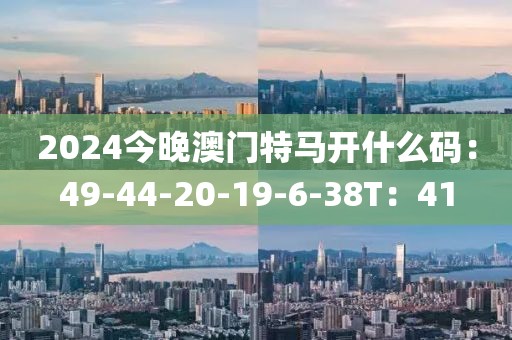 2024今晚澳门特马开什么码：49-44-20-19-6-38T：41