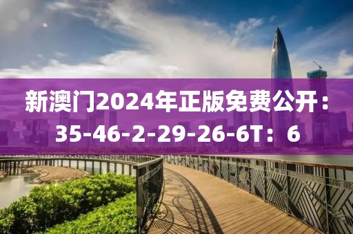 新澳门2024年正版免费公开：35-46-2-29-26-6T：6