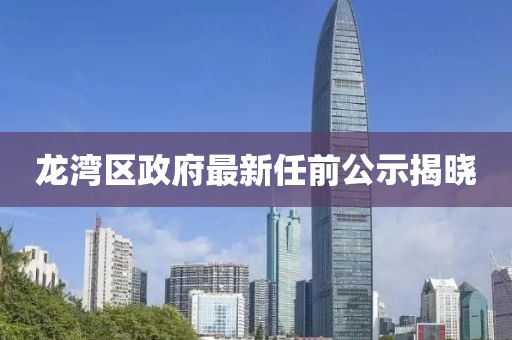 龙湾区政府最新任前公示揭晓
