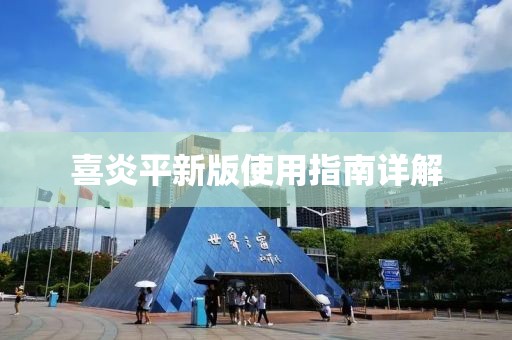 喜炎平新版使用指南详解