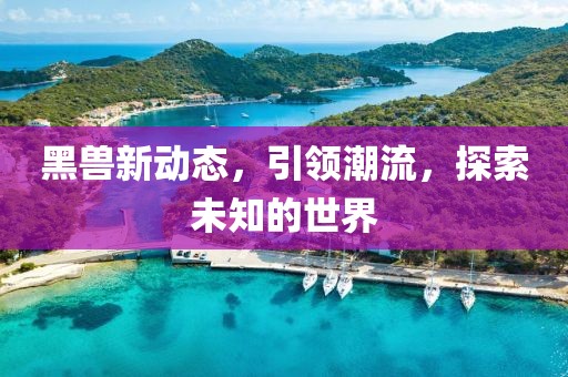 黑兽新动态，引领潮流，探索未知的世界