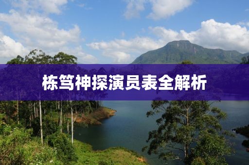 栋笃神探演员表全解析