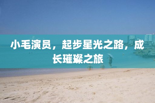 小毛演员，起步星光之路，成长璀璨之旅