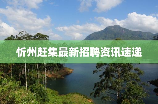 忻州赶集最新招聘资讯速递
