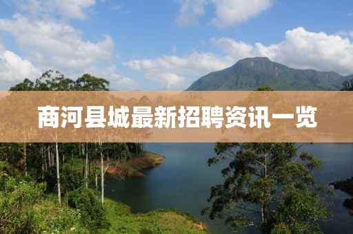 商河县城最新招聘资讯一览