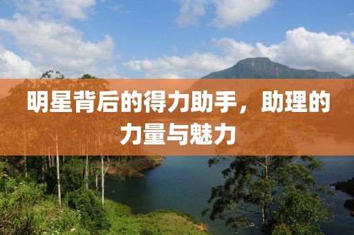 明星背后的得力助手，助理的力量与魅力