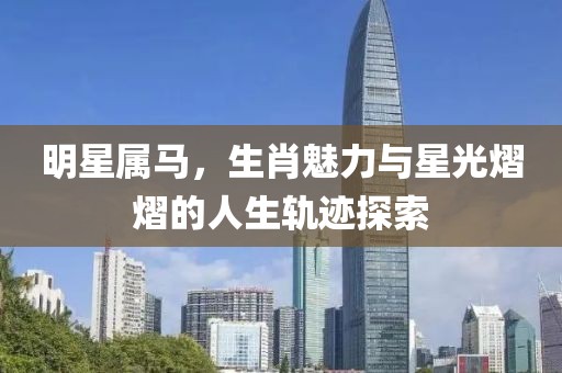 明星属马，生肖魅力与星光熠熠的人生轨迹探索