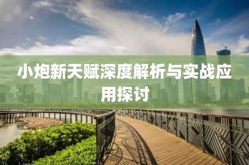 小炮新天赋深度解析与实战应用探讨
