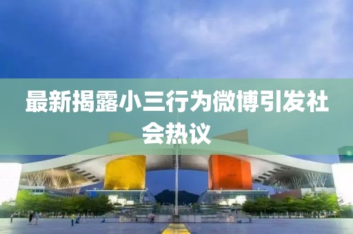 最新揭露小三行为微博引发社会热议